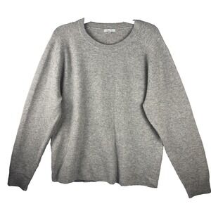 Calme By Johnny Was Calme Gray Whipstitch Recycled Cashmere Sweater XL